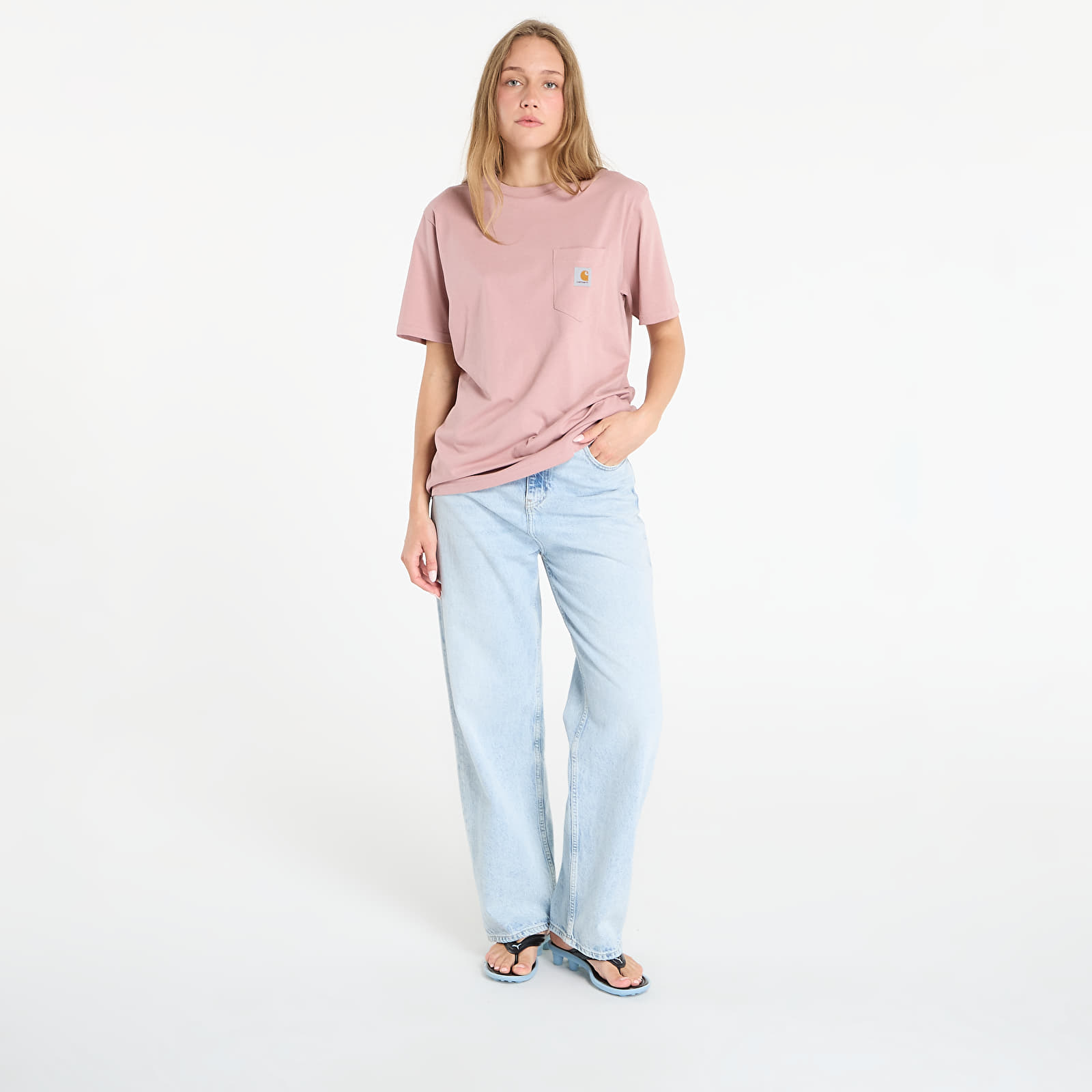 Тениски Carhartt WIP S/S Pocket T-Shirt UNISEX Glassy Pink