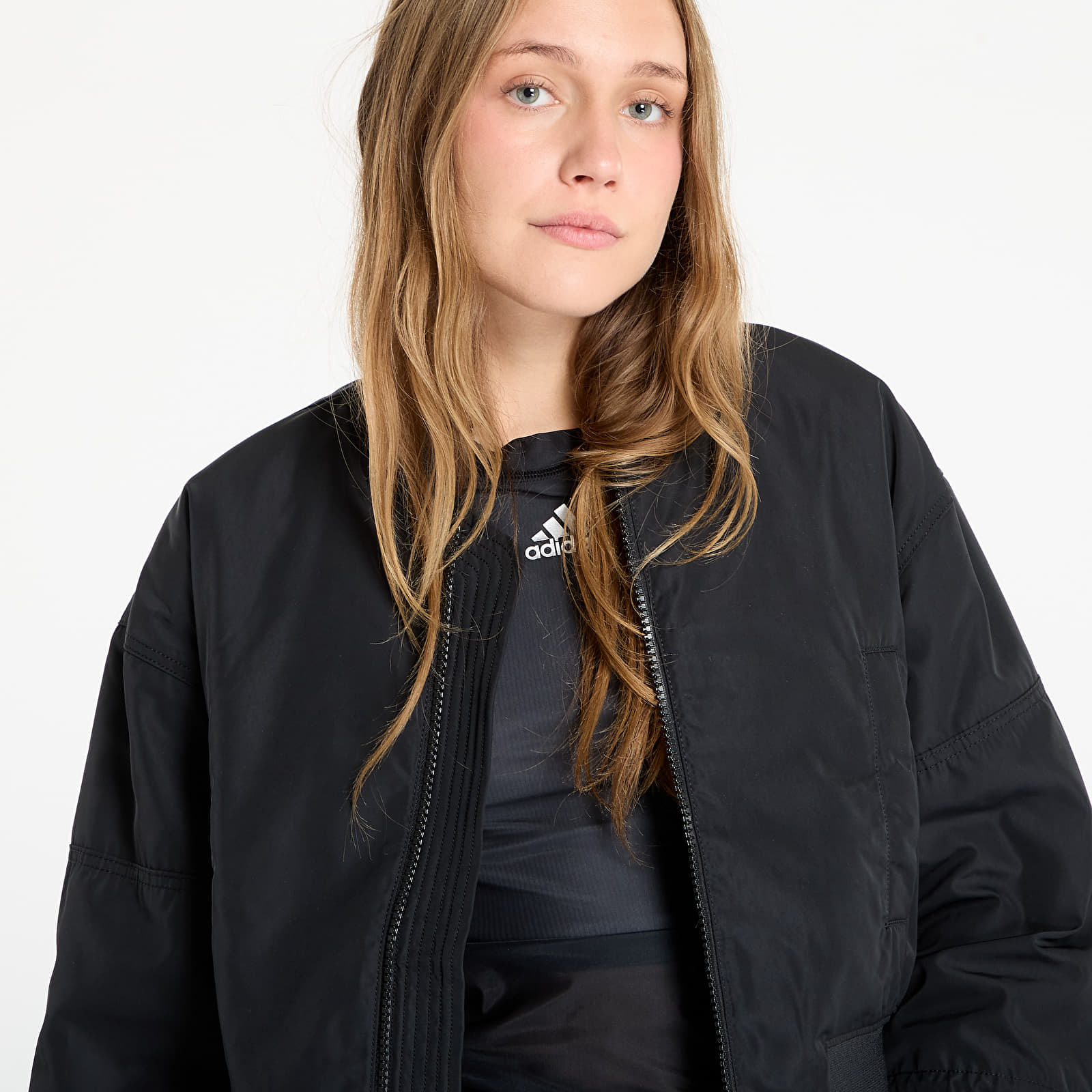 Бомбъри adidas by Stella McCartney TrueNature Woven Bomber Cropped Jacket Black