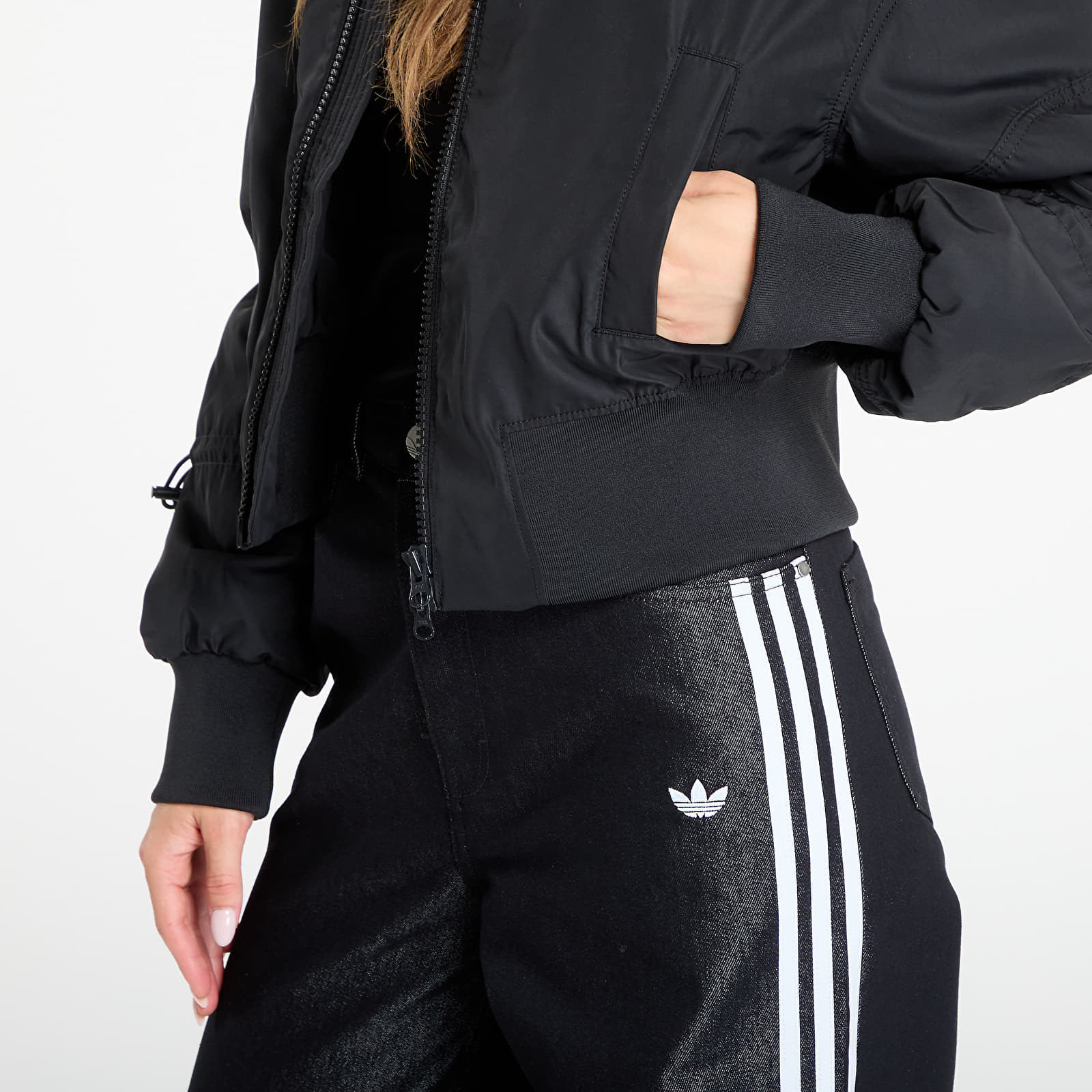 Бомбъри adidas by Stella McCartney TrueNature Woven Bomber Cropped Jacket Black