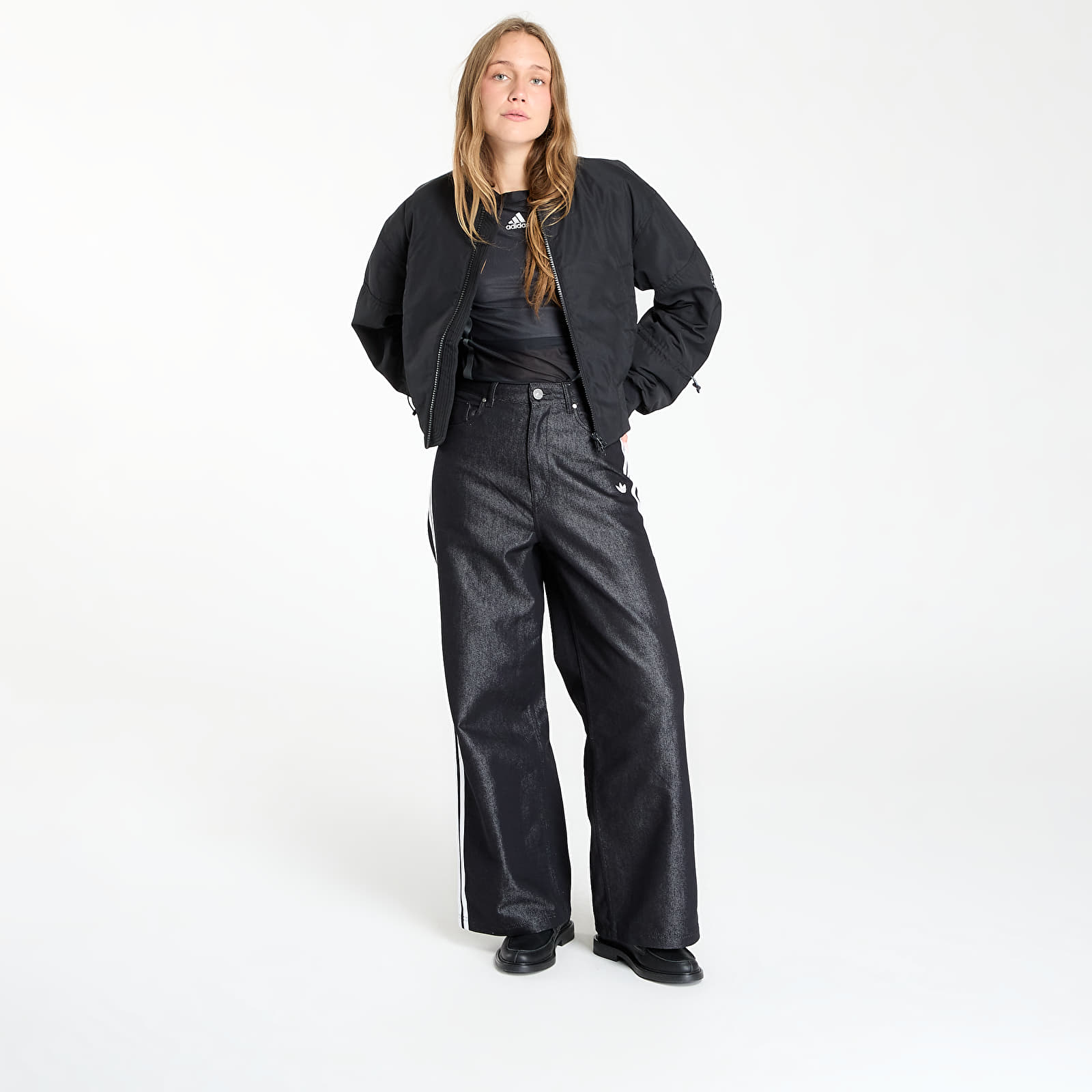 Бомбъри adidas by Stella McCartney TrueNature Woven Bomber Cropped Jacket Black