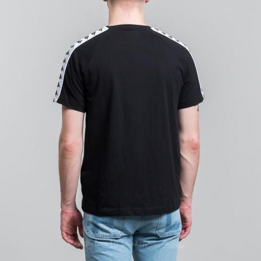 T shirts Kappa 222 Banda Coen Slim Tee Black White Footshop