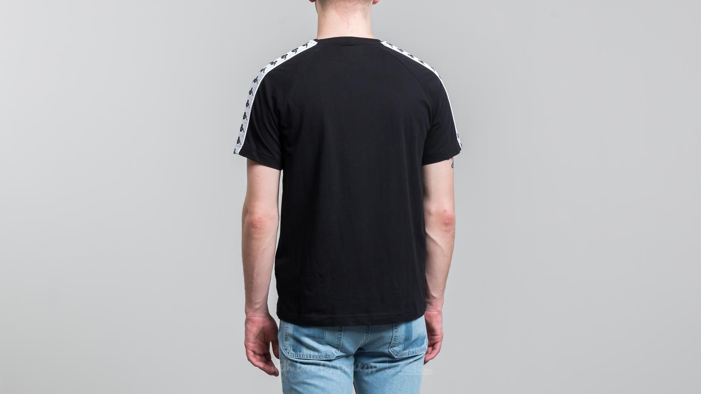 Camisetas Kappa 222 Banda Coen Slim Tee Black-White