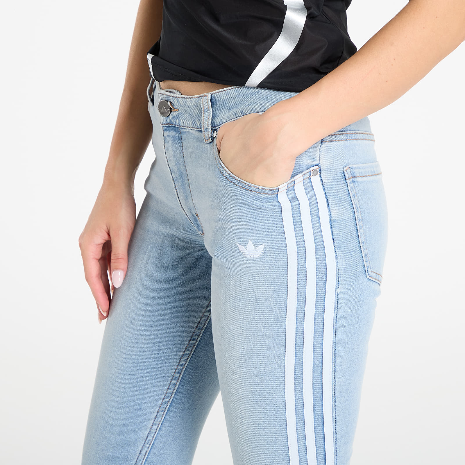 Дънки adidas Adilenium Season 4 Teamgeist Slim Denim Joggers Light Blue