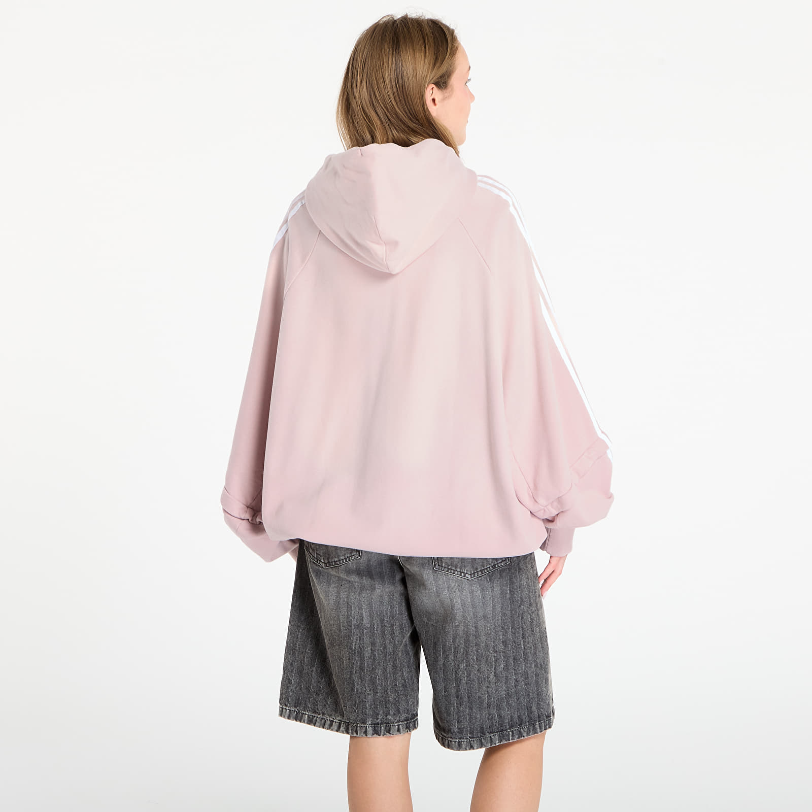 Sweatjacken und Sweatshirts adidas Adilenium Season 4 Teamgeist Washed Oversized Full-Zip Hoodie New Rose/ Dove Grey