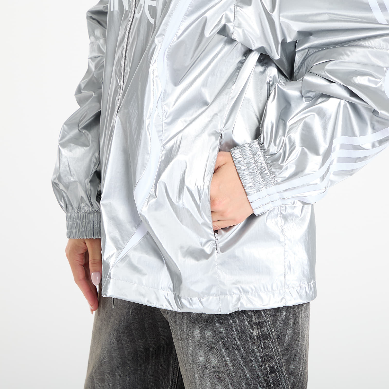 Jackets adidas Adilenium Season 4 Teamgeist Oversized Silver Track Top Silver Met.