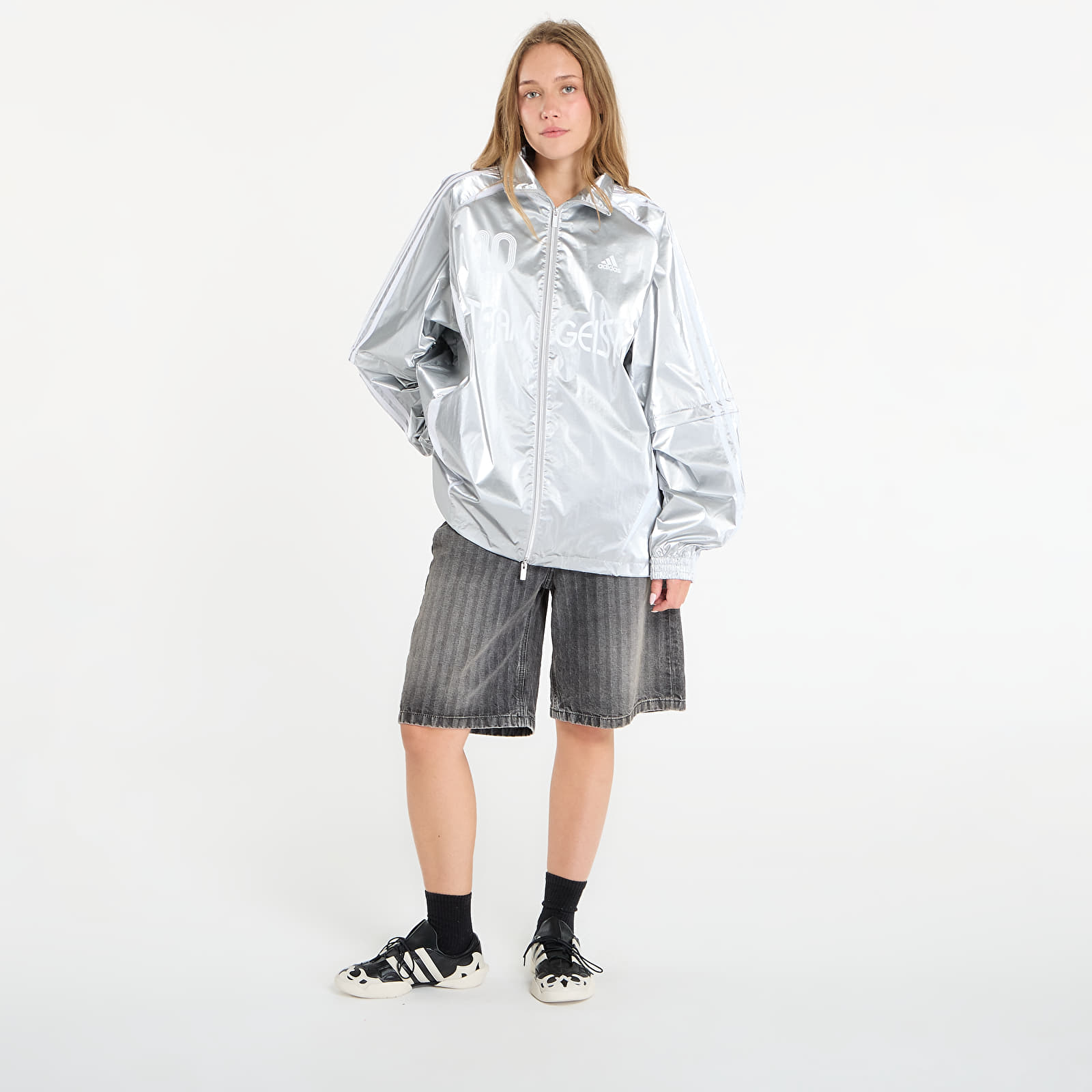 Jackets adidas Adilenium Season 4 Teamgeist Oversized Silver Track Top Silver Met.