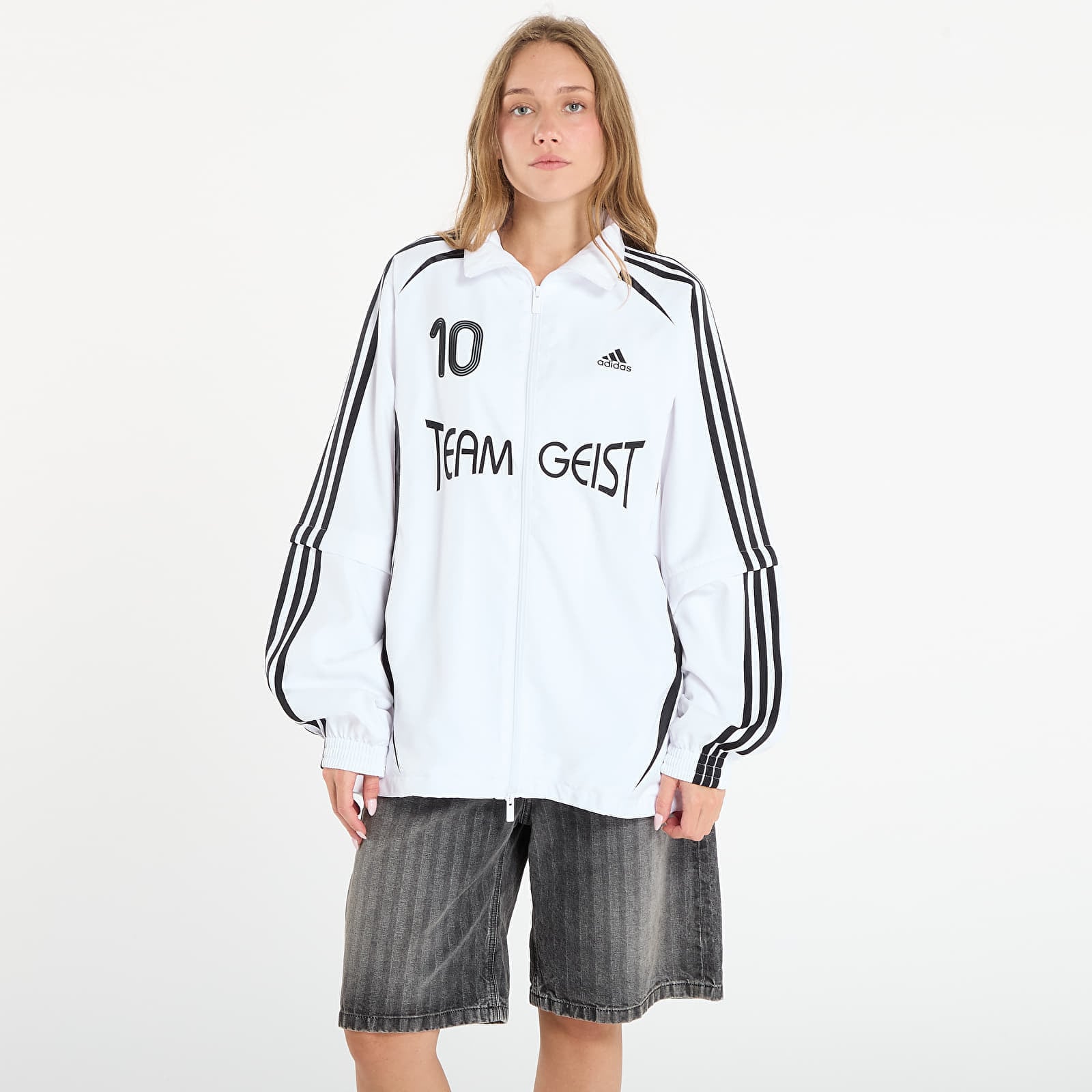 Jachetă adidas Adilenium Season 4 Teamgeist Oversized Track Top White S