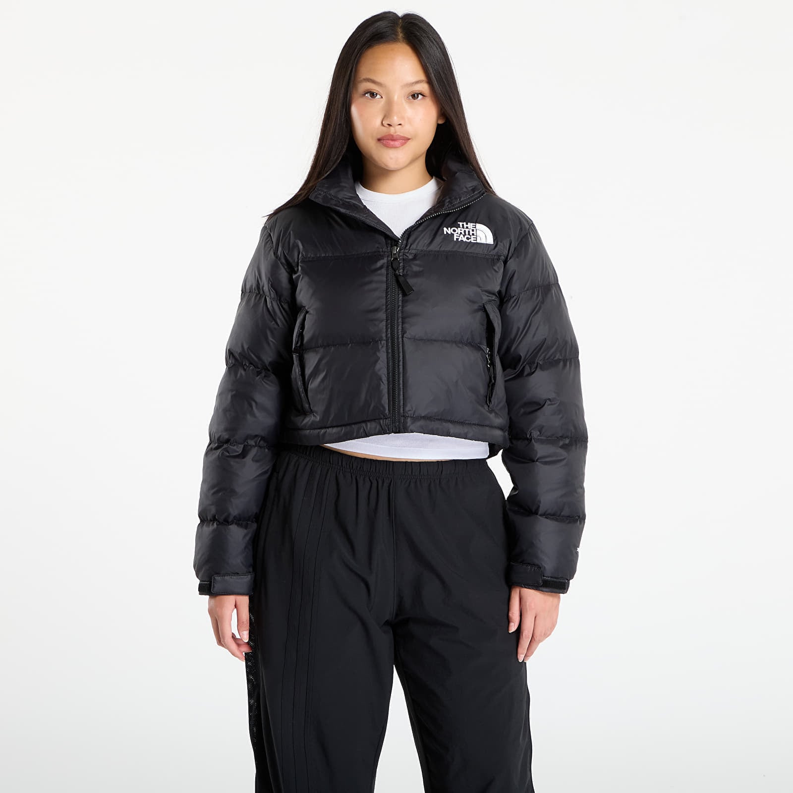 Jacheta The North Face W Nuptse Short Jacket TNF Black/ TNF Black M