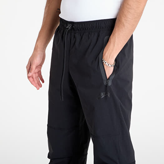 nike woven tech pants plain black