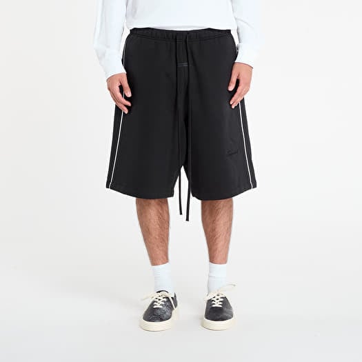 Shorts Fear of God Essentials Relaxed Sweatshort With Piping Jet Black/ Cloud White