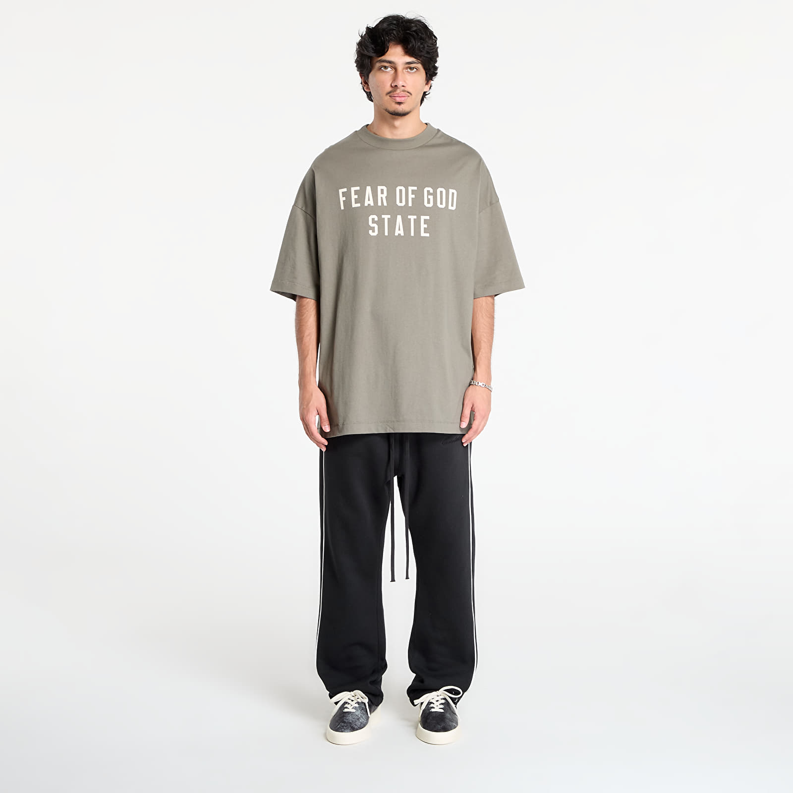Анцузи Fear of God Essentials Relaxed Sweatpant With Piping Jet Black/ Cloud White