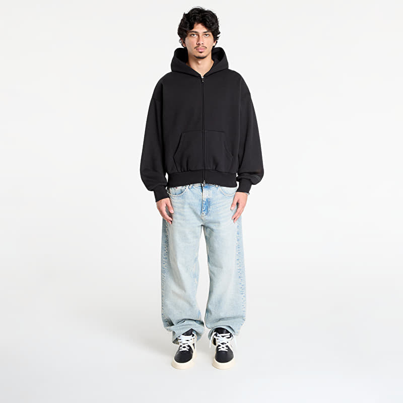 Fear of God Essentials Classic Full Zip Hoodie Jet Black | Footshop