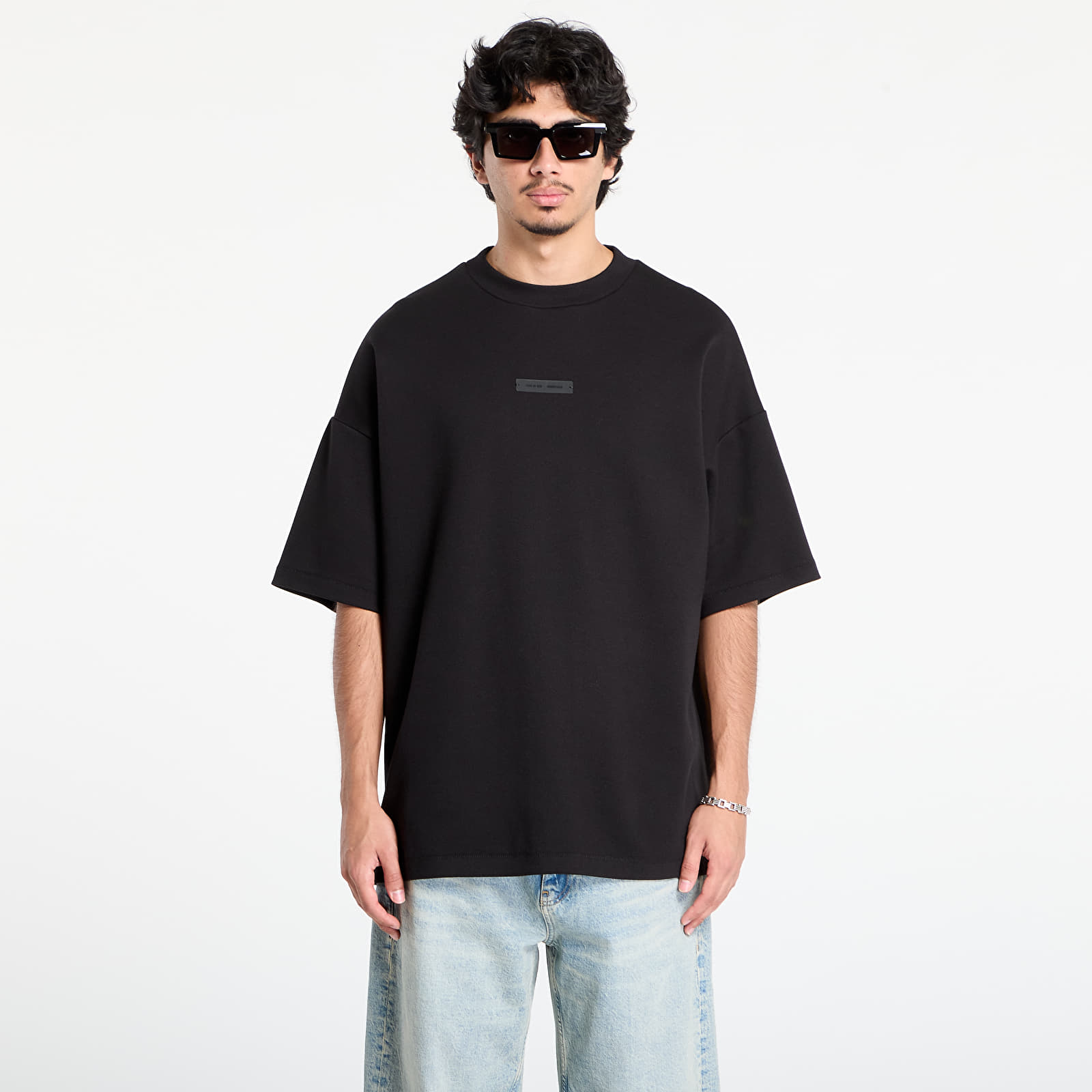 T-Shirts Fear of God Essentials Pique 90's Short Sleeve Tee Jet Black