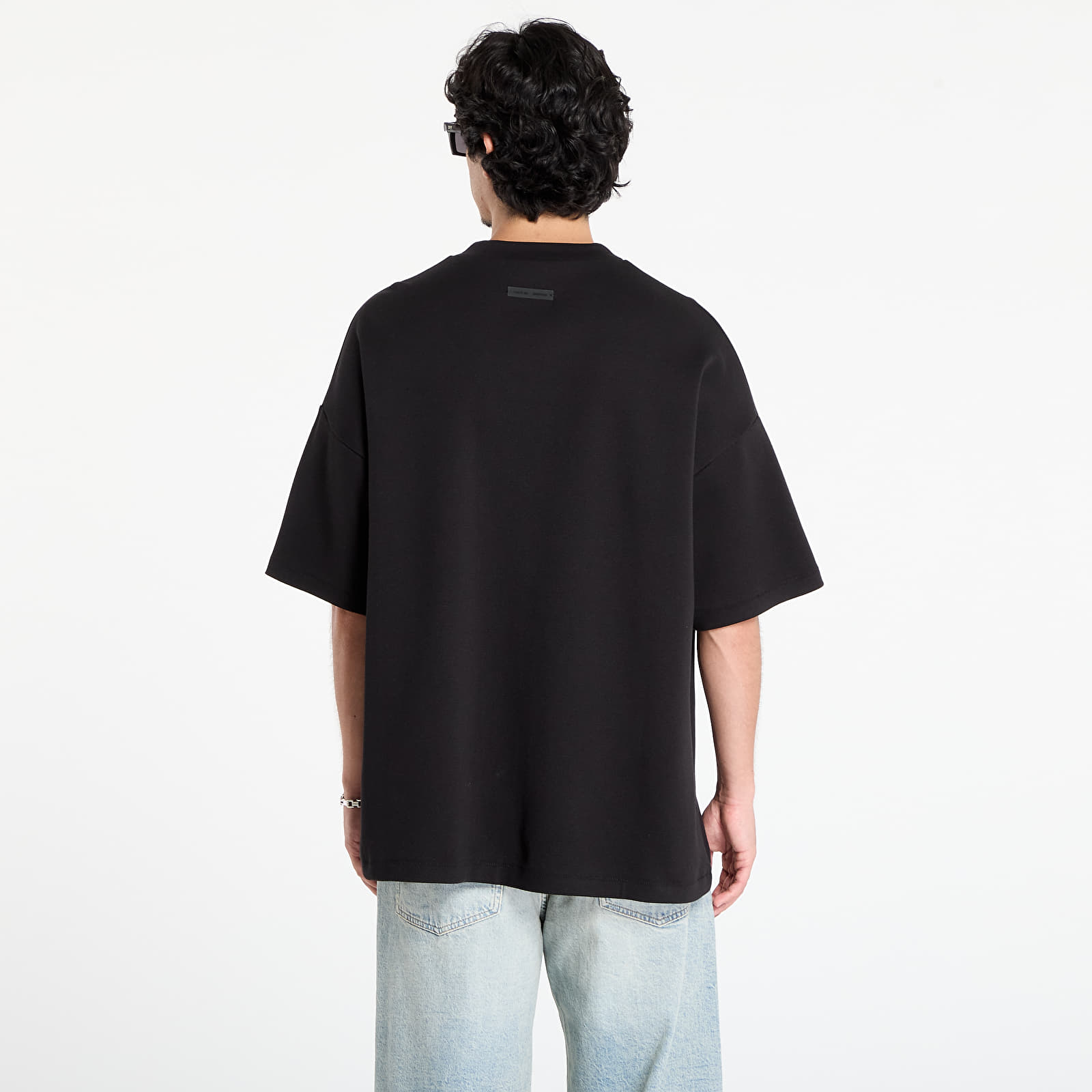 T-Shirts Fear of God Essentials Pique 90's Short Sleeve Tee Jet Black