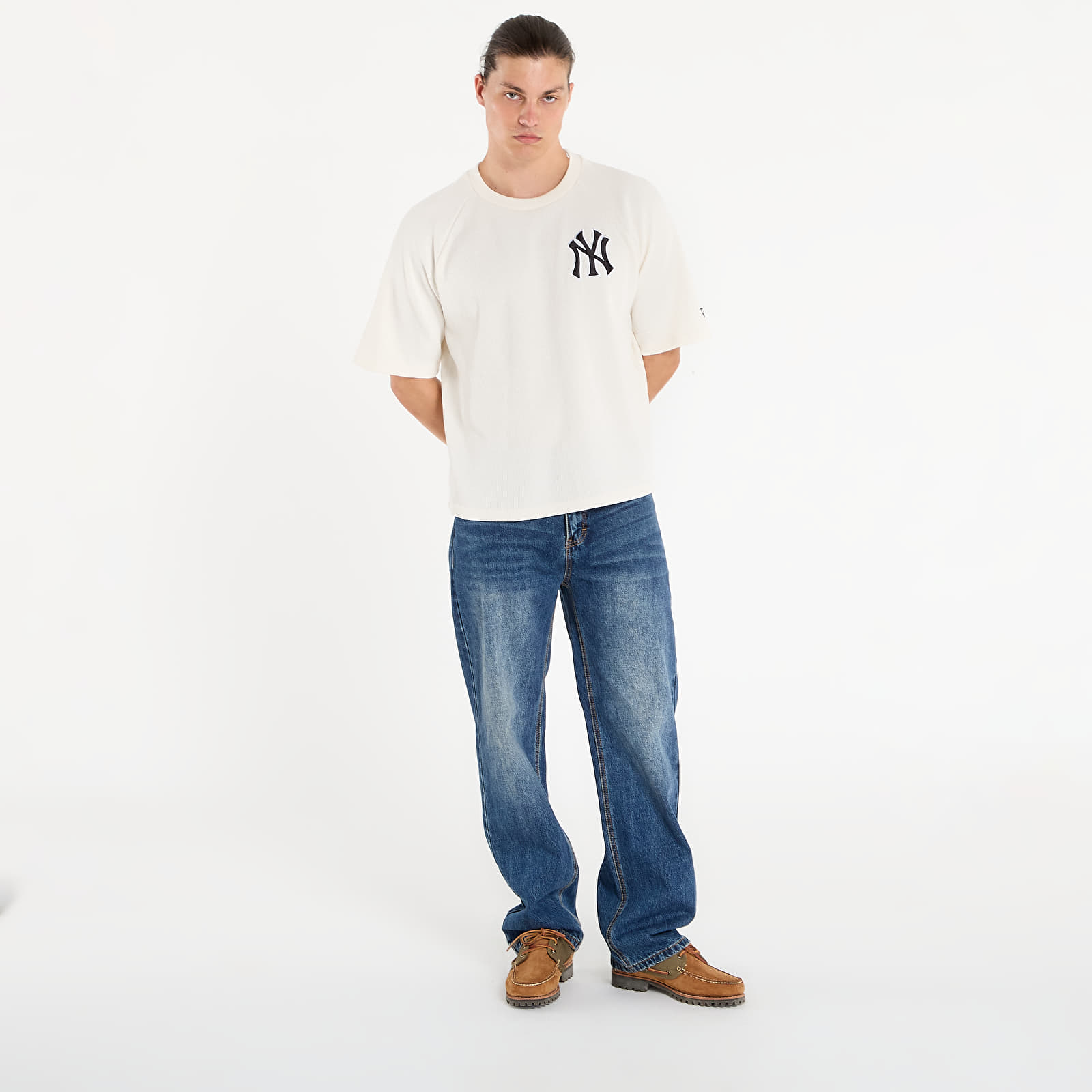 T-shirts New Era MLB Waffle New York Yankees UNISEX Off White