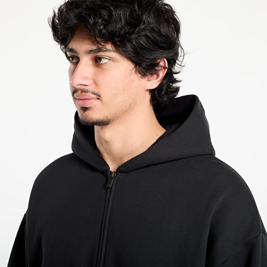 Fear of God Essentials Classic Full Zip Hoodie Jet Black | Footshop