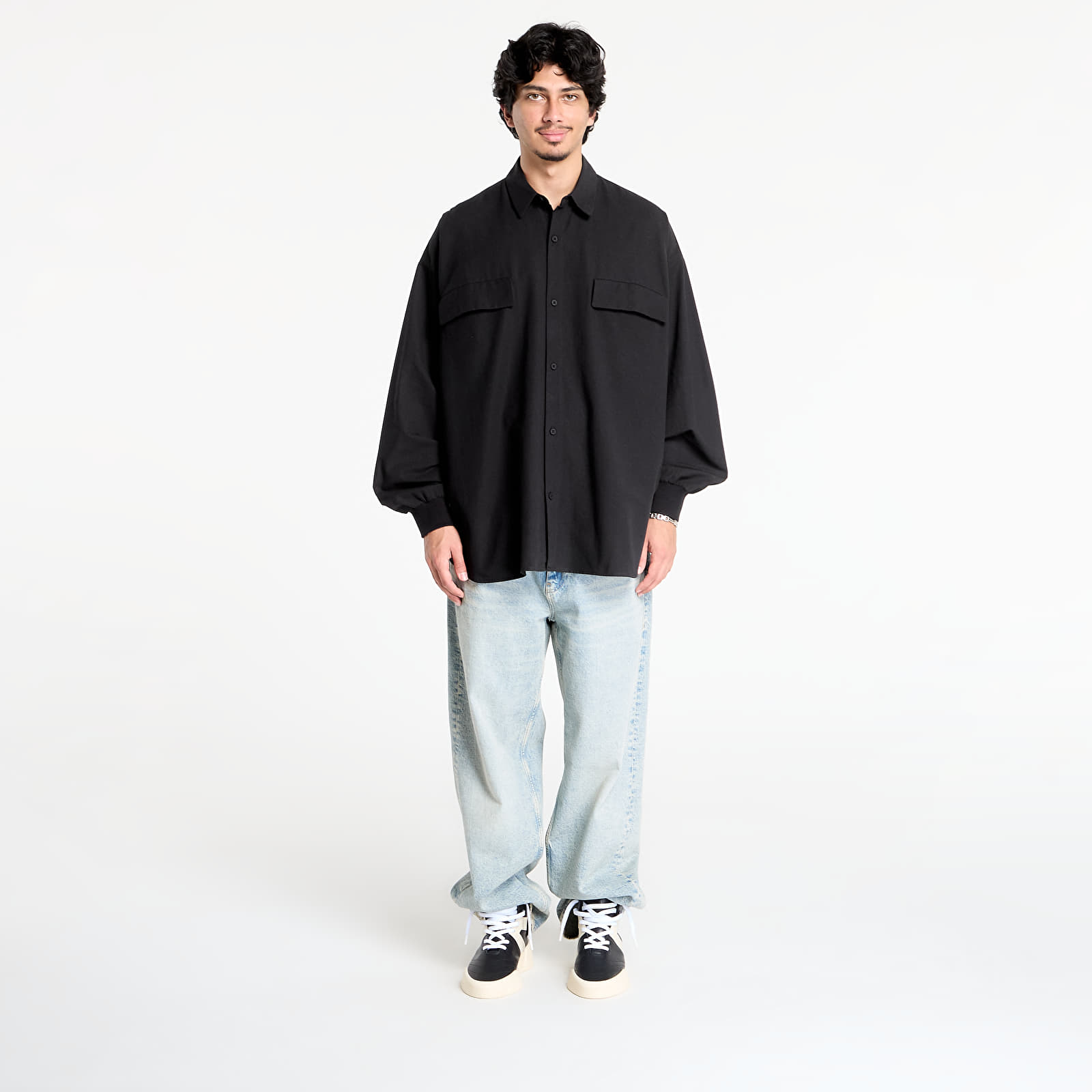 Hemden Fear of God Essentials Oxford Shirt Jet Black