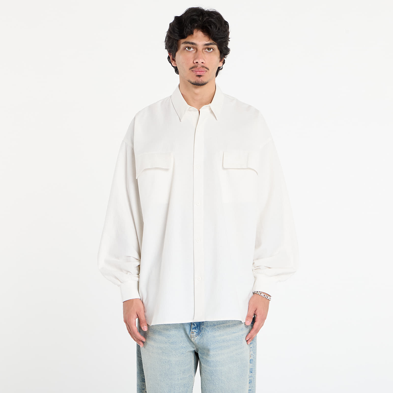 Shirts Fear of God Essentials Oxford Shirt Cloud White
