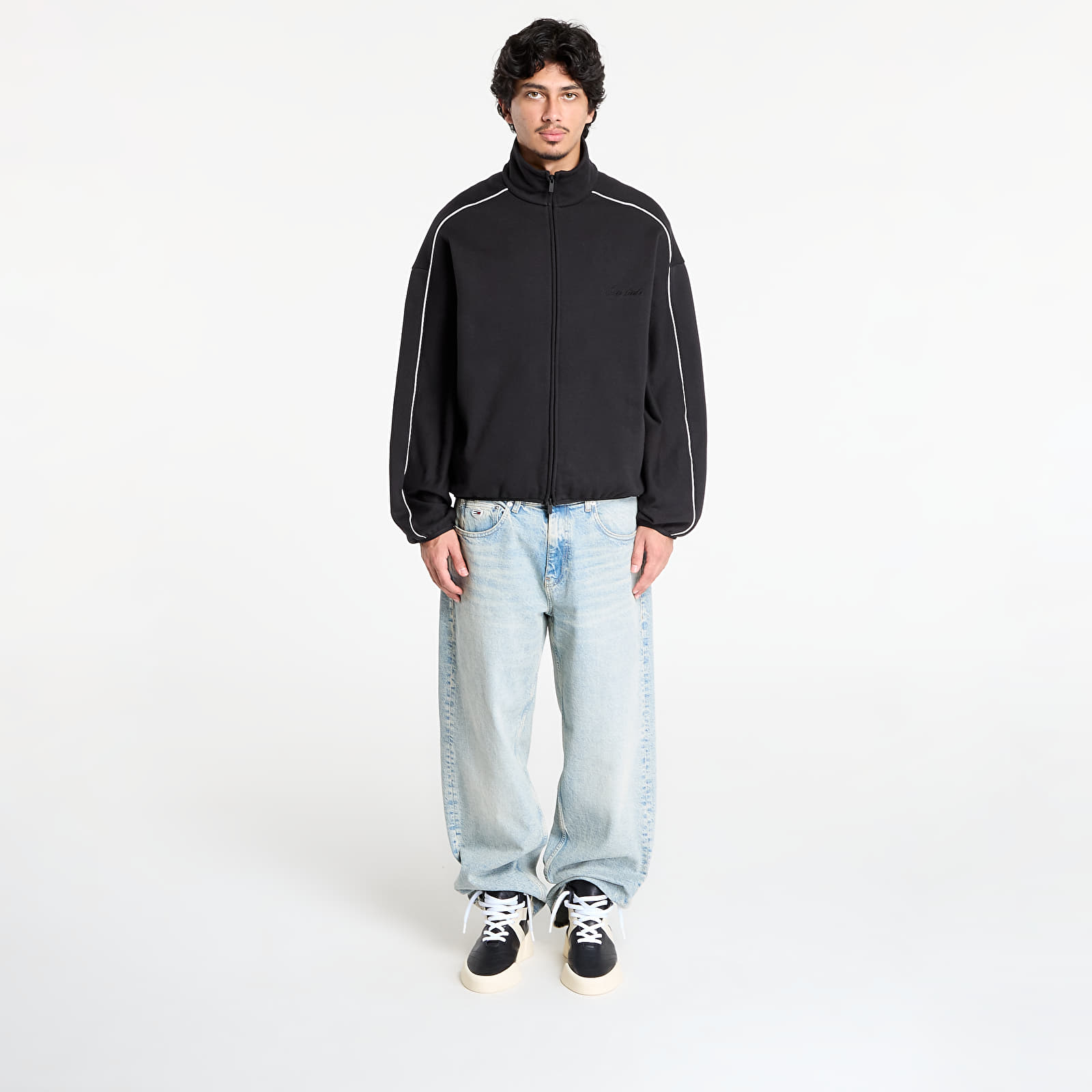 Hoodies and sweatshirts  Fear of God Essentials Modern Track Jacket Jet Black/ Cloud White
