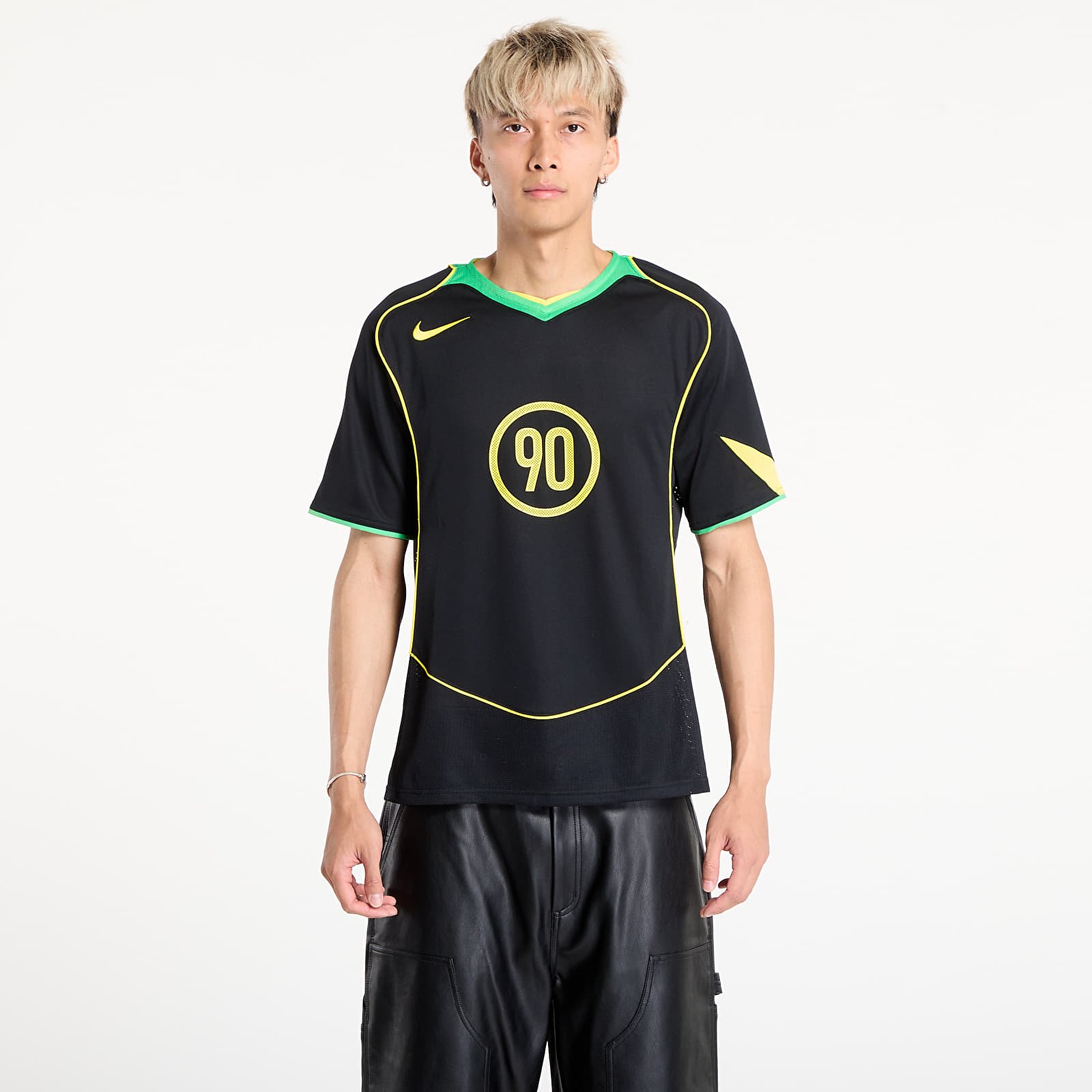 Jerseys Nike Total 90 Men's Dri-FIT Soccer Jersey Black/ Green Spark/ Opti Yellow