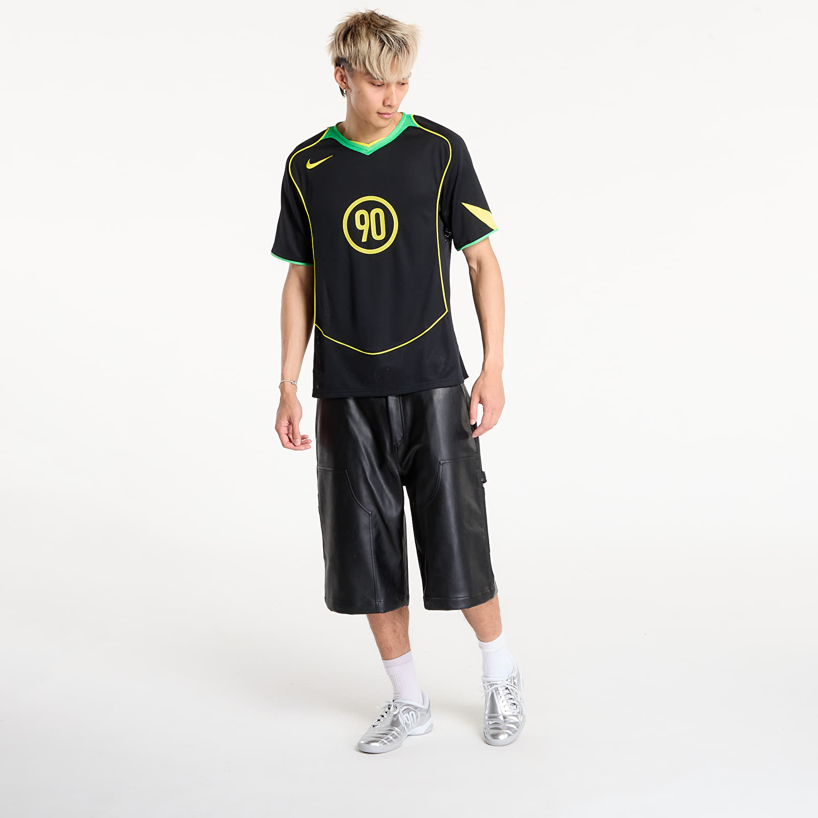 Jerseys Nike Total 90 Men's Dri-FIT Soccer Jersey Black/ Green Spark/ Opti Yellow