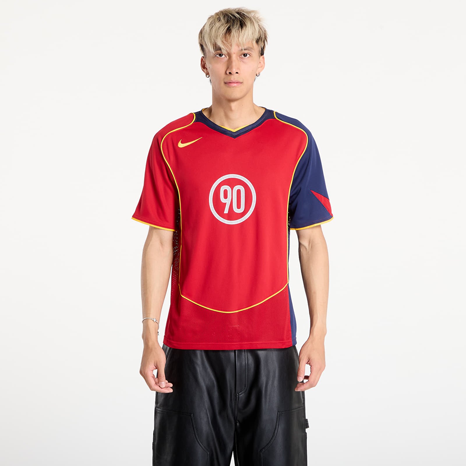 Jerseys Nike Total 90 Men's Dri-FIT Soccer Jersey Gym Red/ Midnight Navy/ University Gold