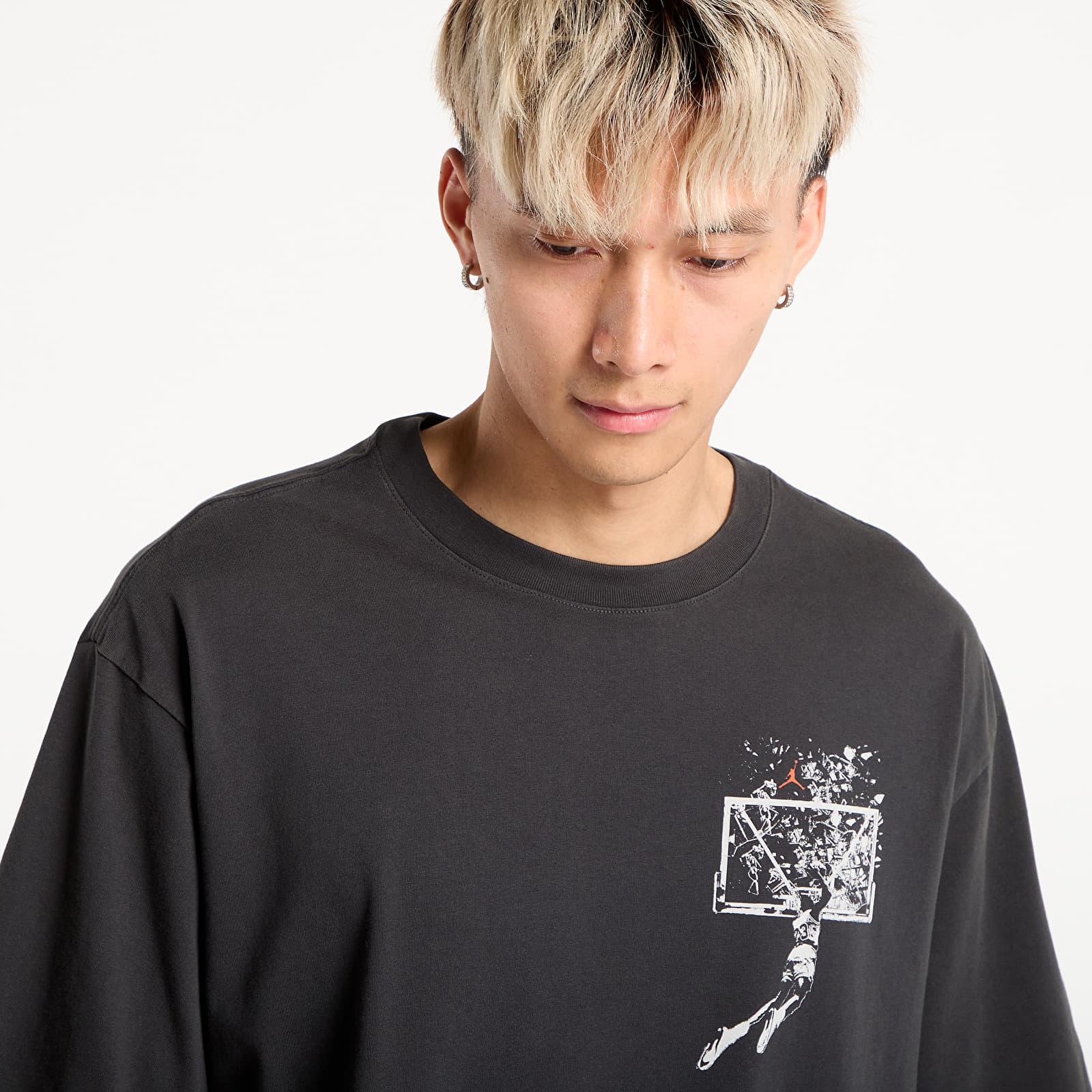 T-shirts Jordan Brooklyn Men's Oversized Graphic T-Shirt Off Noir/ Sail