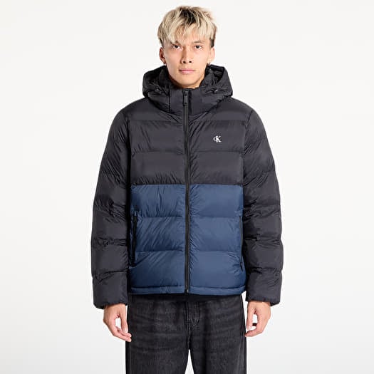Calvin Klein Jeans Ls Nylon Color Bock Jacket Black