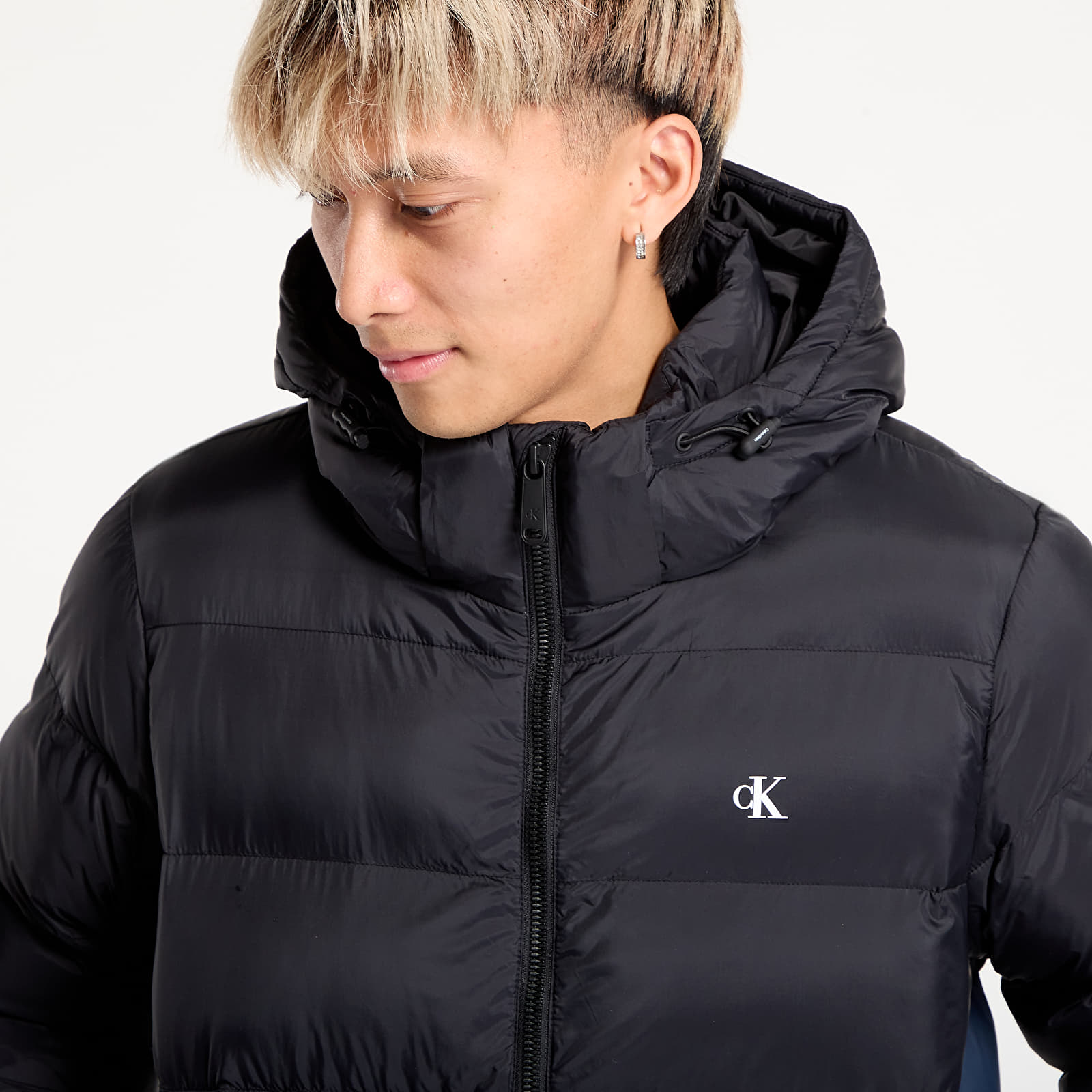 Puffer-jakker Calvin Klein Jeans Ls Nylon Color Bock Jacket Black