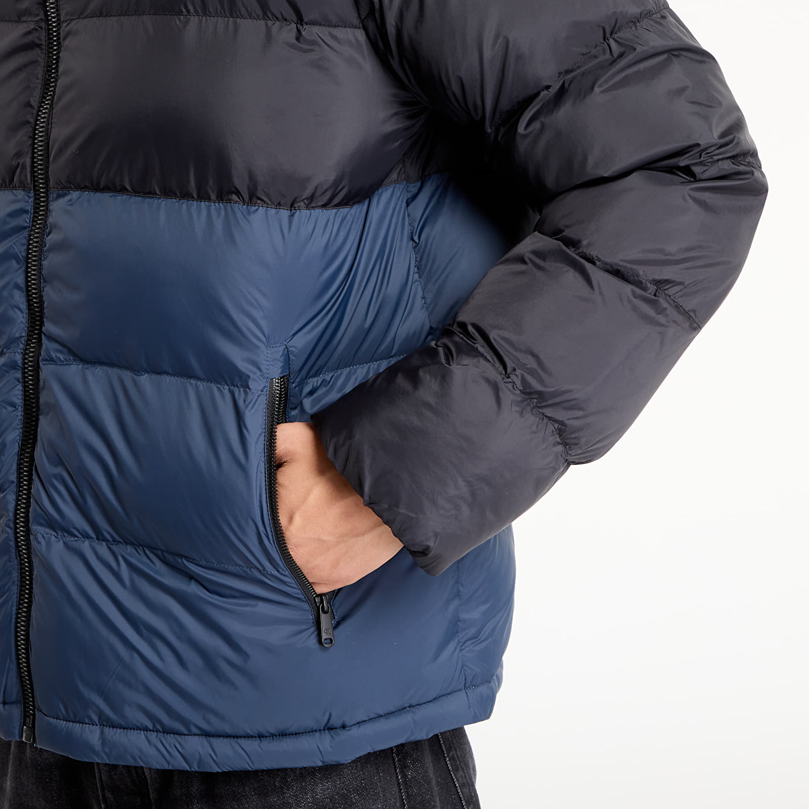 Puffer-jakker Calvin Klein Jeans Ls Nylon Color Bock Jacket Black