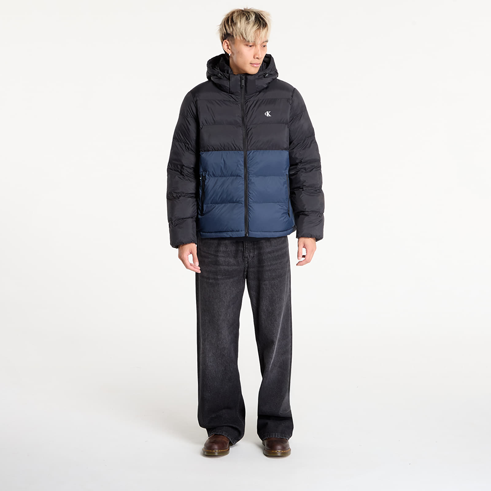 Puffer-jakker Calvin Klein Jeans Ls Nylon Color Bock Jacket Black