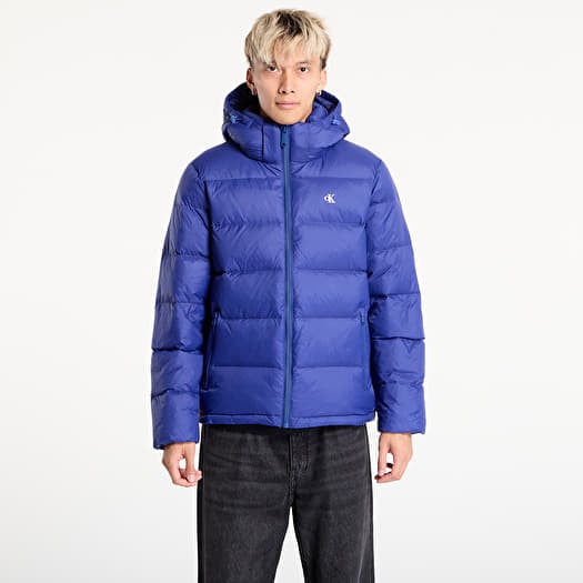 Calvin Klein Jeans Ls Nylon Zip Off Hooded Jacket Blue