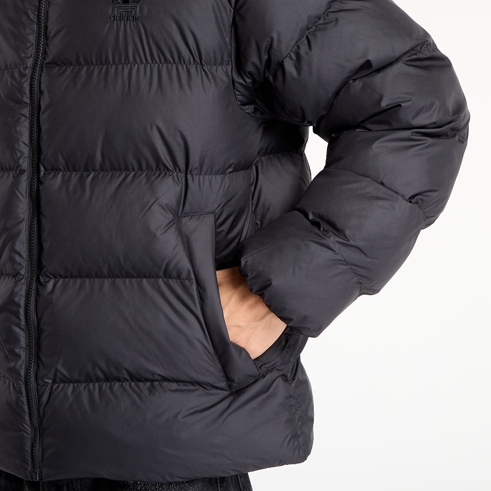 Пухени якета adidas Tonal Hooded Puffer Jacket Black