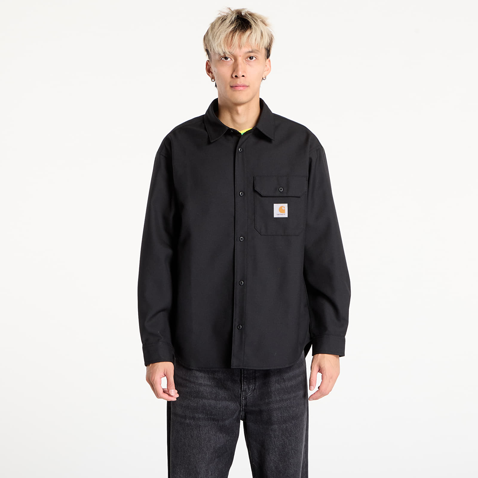 Shirts Carhartt WIP L/S Ray Shirt UNISEX Black Rigid