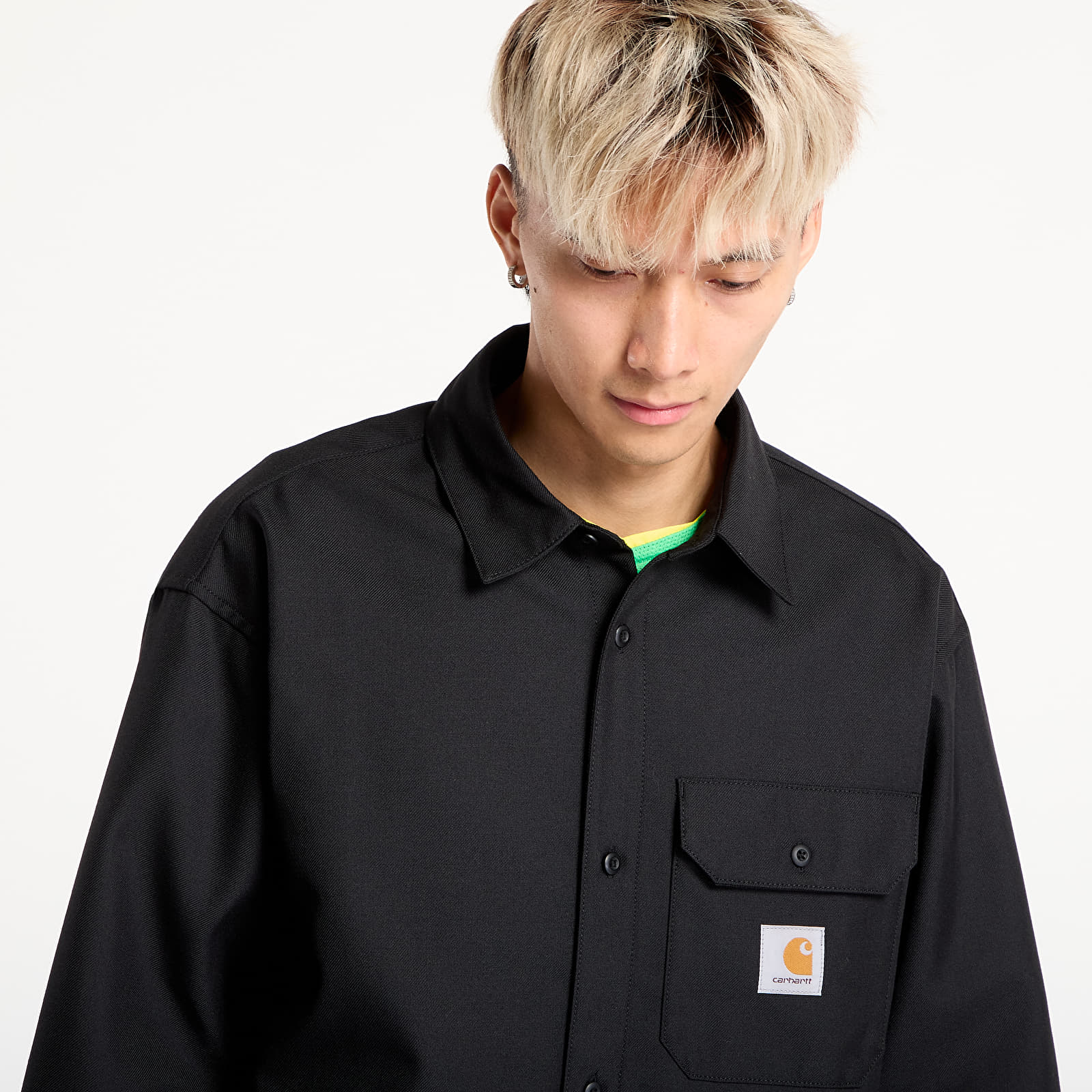 Shirts Carhartt WIP L/S Ray Shirt UNISEX Black Rigid