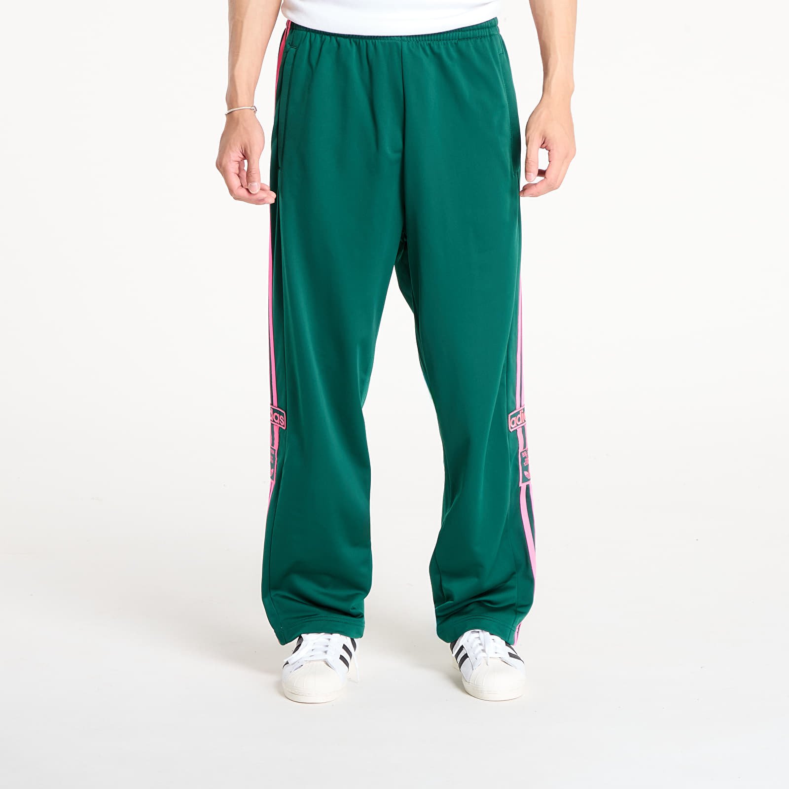 Pants adidas Originals Adibreak Tracksuit Bottoms Collegiate Green/ Lucid Pink
