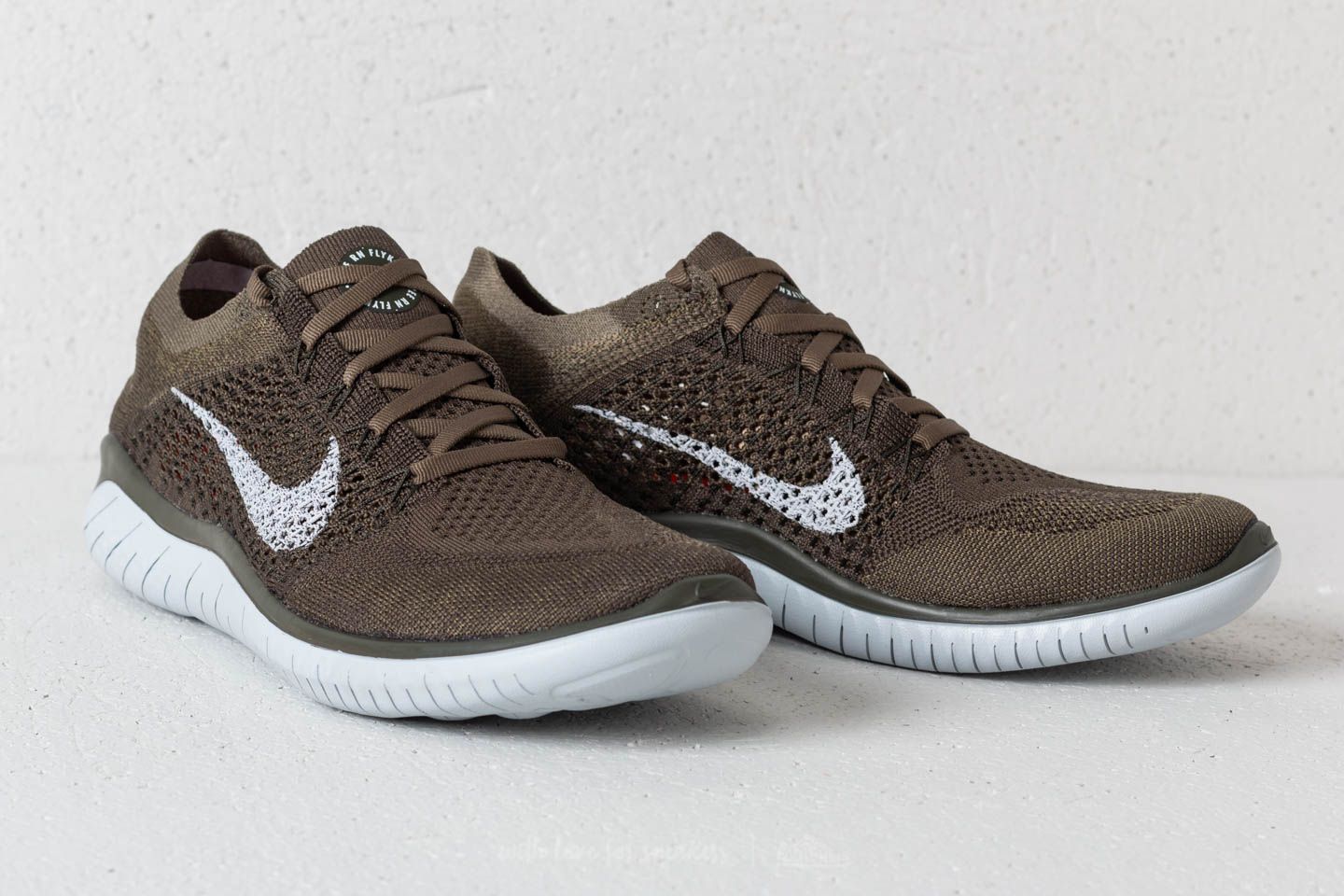 Men s shoes Nike Free Run Flyknit 2018 Cargo Khaki Pure Platinum Footshop