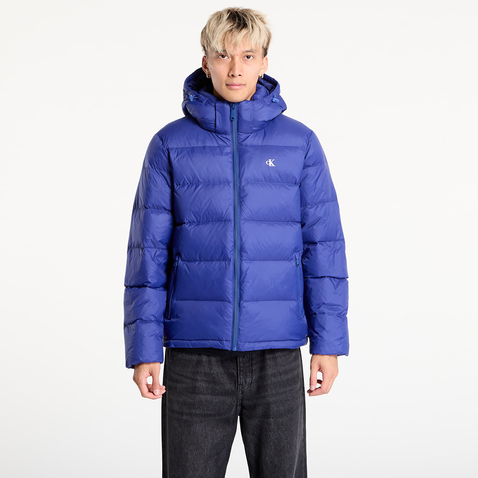 Jacheta Calvin Klein Jeans Ls Nylon Zip Off Hooded Jacket Blue XL