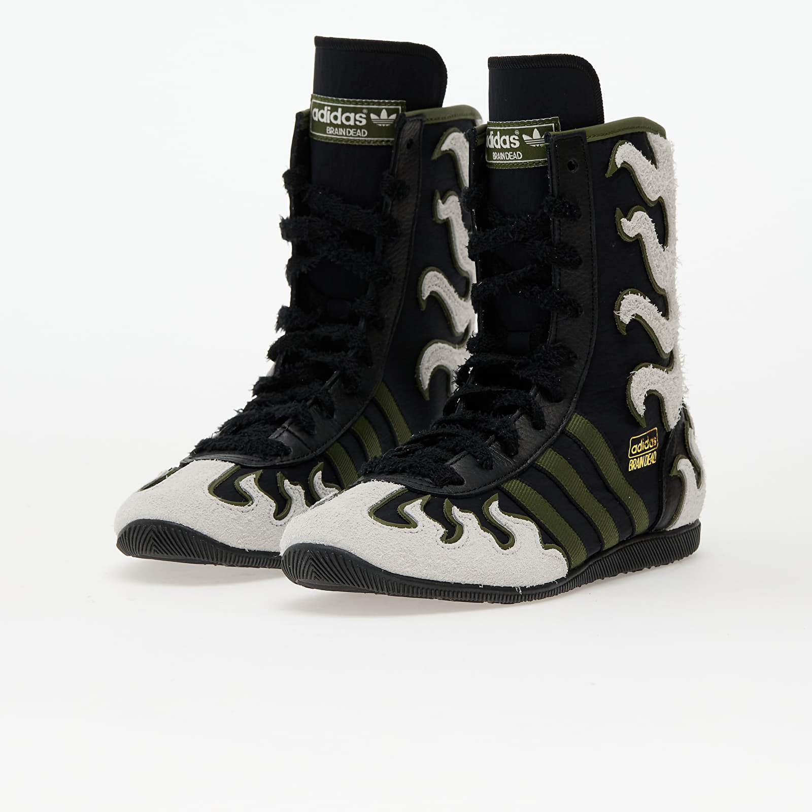 Мъжки кецове и обувки adidas x Brain Dead Japan Hi Core Black/ Crystal White/ Gold Metallic