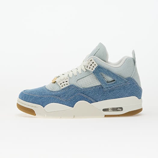 Air Jordan 4 Retro W "Denim Worn Blue" (IB6716-100) Sail/ Sail-Gum Lt Brown-Worn Blue-Mtlc Gold