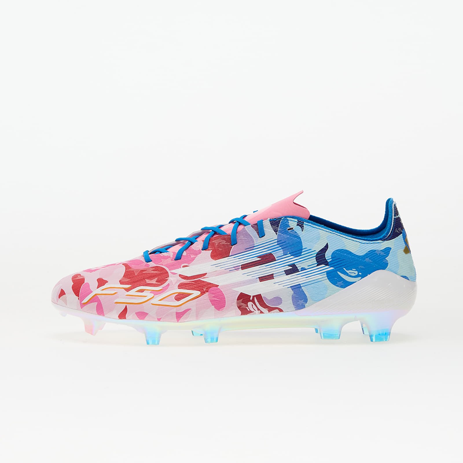 Zapatillas Hombre adidas x BAPE F50 Elite Fg Clear Pink/ Ftw White/ Ice Blue