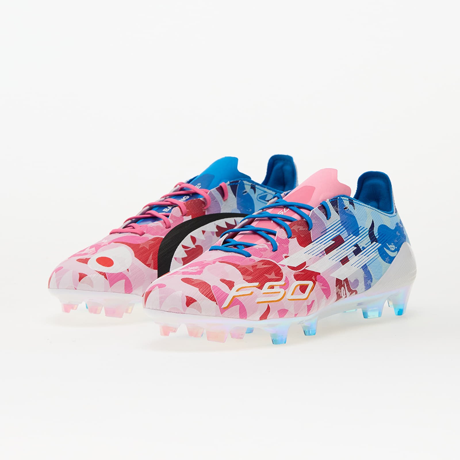 Zapatillas Hombre adidas x BAPE F50 Elite Fg Clear Pink/ Ftw White/ Ice Blue