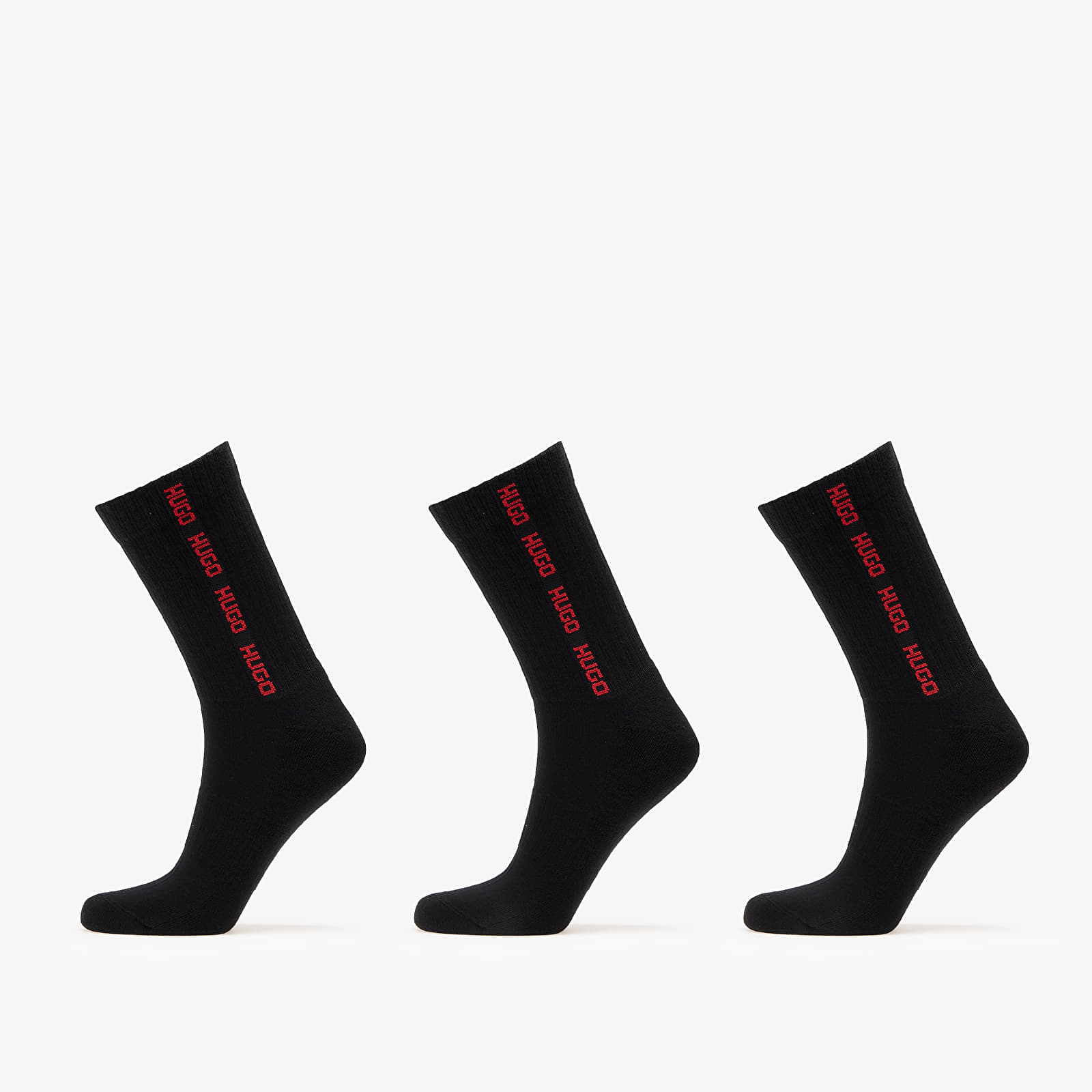 Socken - Männer Hugo Boss 3-Pack Qs Rib Tape Md Black