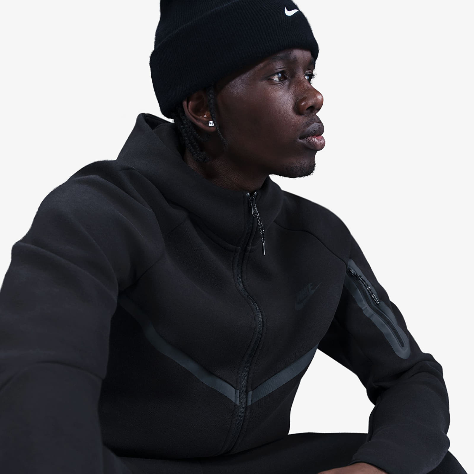 Суичърти Nike Tech Men's Fleece Windrunner Full-Zip Jacket Black/ Black
