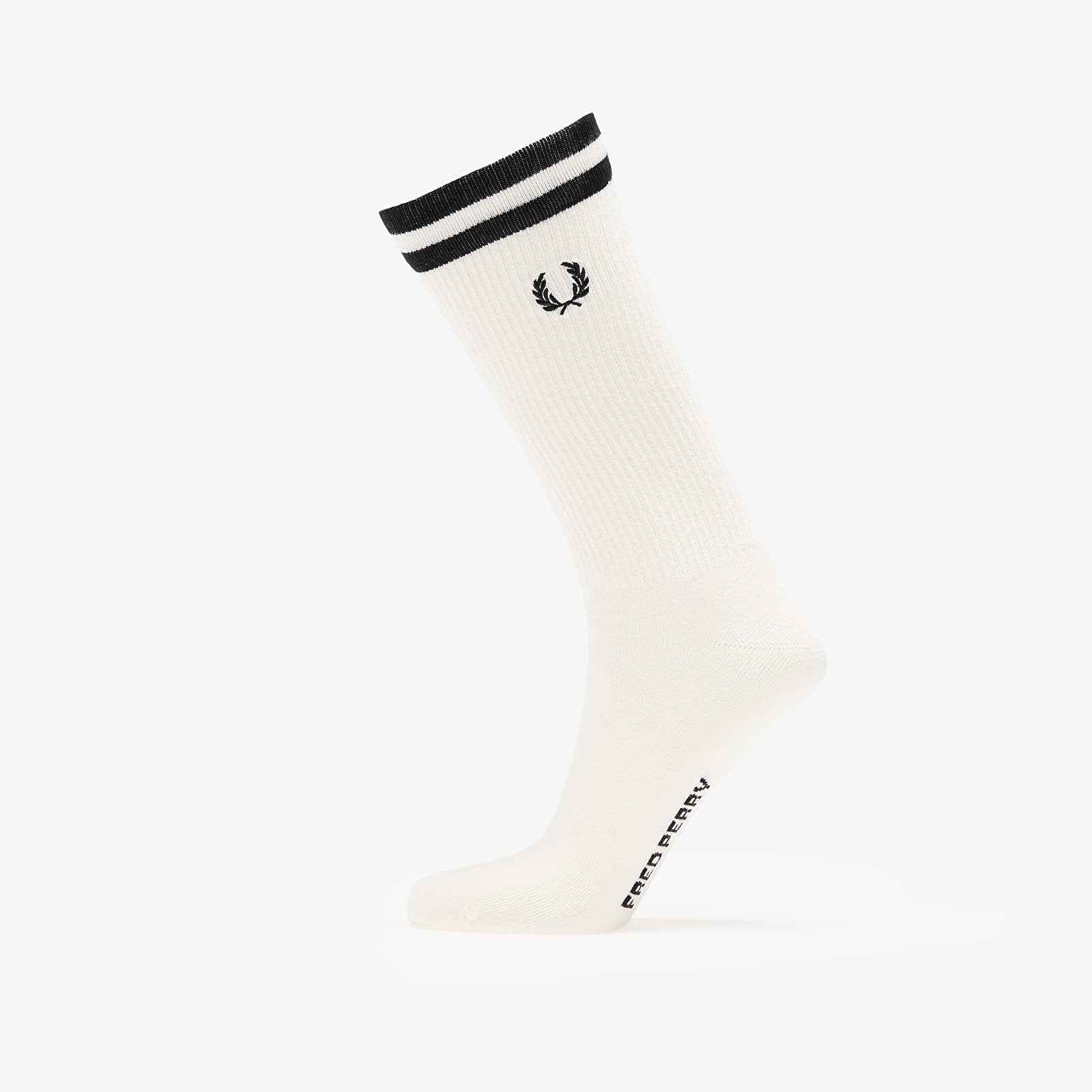 Șosete FRED PERRY Tipped Sports Sock Snow White/ Black 6-9