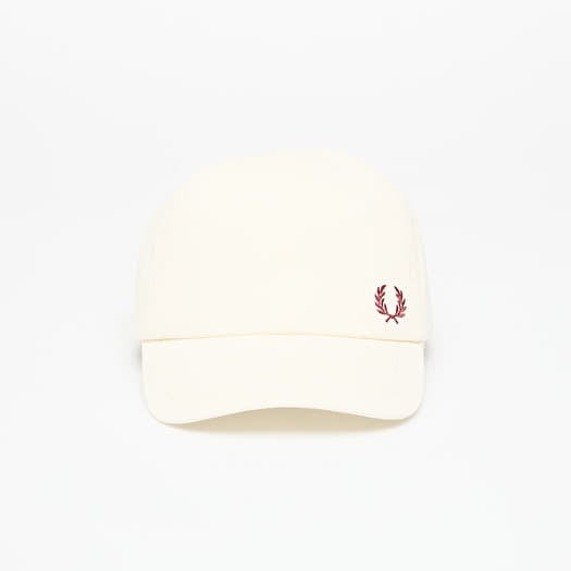 FRED PERRY Pique Classic Cap Ecru/ Oxblood