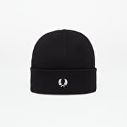 FRED PERRY Classic Beanie Black/ Snow White
