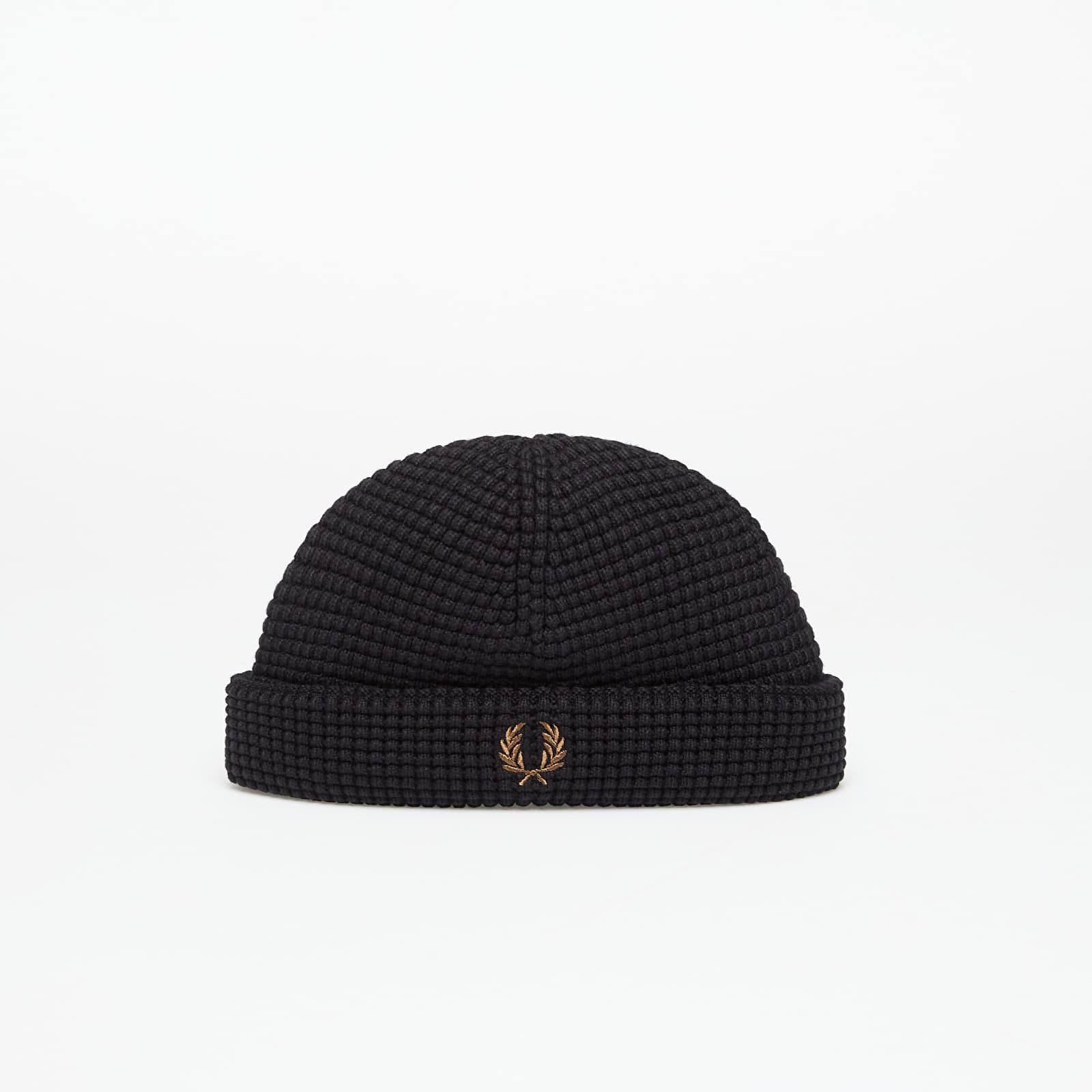 Шапки FRED PERRY Waffle Beanie Black