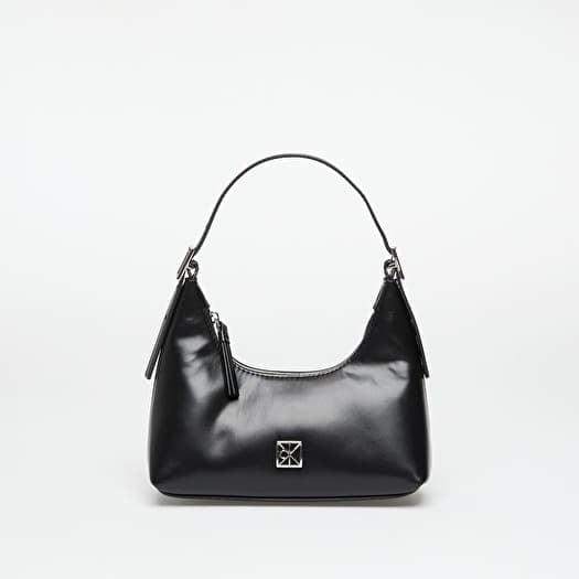 Bag Calvin Klein Emblem Hw Leather Mini Shoulder Bag Black
