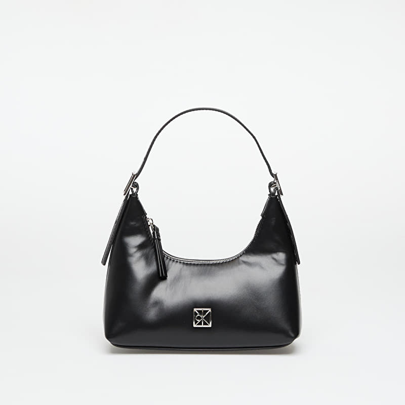 Bag Calvin Klein Emblem Hw Leather Mini Shoulder Bag Black